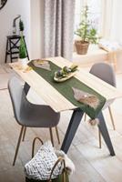HOME Living Deko-Läufer Wichtel Zottelbart Tischläufer grün