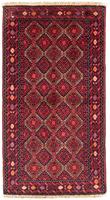 morgenland Hoogpolige loper Belutsch geheel gedessineerd rosso 175 x 95 cm Handgeknoopt