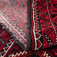 morgenland Hoogpolige loper Belutsch geheel gedessineerd rosso scuro 248 x 117 cm Handgeknoopt