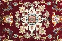 morgenland Hoogpolige loper Tabriz 50 Raj medaillon rosso 200 x 83 cm Uniek exemplaar met certificaat