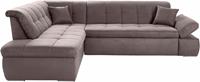 Domo Collection Ecksofa NMoric, Ottomane, wahlweise mit Bettfunktion und Armlehnenverstellung