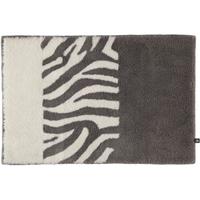 RHOMTUFT Badteppich Zebra kiesel/weiss - 1401, grau, 50x65 cm