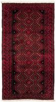 morgenland Hoogpolige loper Belutsch geheel gedessineerd rosso 180 x 96 cm Handgeknoopt