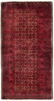 morgenland Hoogpolige loper Belutsch geheel gedessineerd rosso scuro 216 x 107 cm Handgeknoopt