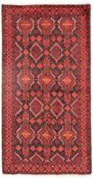 morgenland Hoogpolige loper Belutsch geheel gedessineerd rosso 190 x 104 cm Handgeknoopt