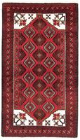 morgenland Hoogpolige loper Belutsch geheel gedessineerd rosso 194 x 102 cm Handgeknoopt