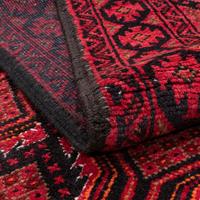 morgenland Hoogpolige loper Belutsch geheel gedessineerd rosso 195 x 104 cm Handgeknoopt