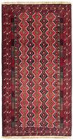 morgenland Hoogpolige loper Belutsch geheel gedessineerd rosso 206 x 106 cm Handgeknoopt