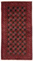 morgenland Hoogpolige loper Belutsch geheel gedessineerd rosso 197 x 104 cm Handgeknoopt