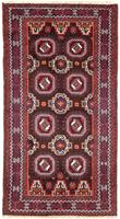 morgenland Hoogpolige loper Belutsch geheel gedessineerd rosso 192 x 101 cm Handgeknoopt