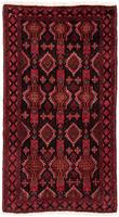 morgenland Hoogpolige loper Belutsch geheel gedessineerd rosso scuro 182 x 100 cm Handgeknoopt
