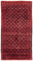 morgenland Hoogpolige loper Belutsch geheel gedessineerd rosso 181 x 100 cm Handgeknoopt