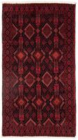 Morgenland Hochflor-Läufer Belutsch Durchgemustert Rosso scuro 182 x 102 cm, rechteckig, 0,8 mm Höhe, Handgeknüpft
