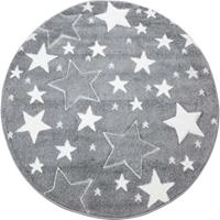 Carpet City Kinderteppich Bueno Kids 1325, rund, 13 mm Höhe, Sterne, handgearbeiteter Konturenschnitt
