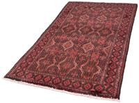 morgenland Hoogpolige loper Belutsch geheel gedessineerd rosso 182 x 101 cm Handgeknoopt