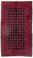 Morgenland Hochflor-Läufer Belutsch Durchgemustert Rosso 185 x 107 cm, rechteckig, 0,8 mm Höhe, Handgeknüpft