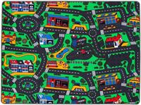 Primaflor-Ideen in Textil Kinderteppich »CITY«, , rechteckig, Höhe 5 mm, Straßen-Spiel-Teppich, Straßenbreite ca. 9 cm, Kinderzimmer