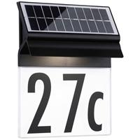 Paulmann Solar Housenumber 94694 Solar-Hausnummernleuchte Warmweiß Schwarz