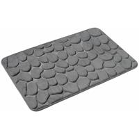 PANA London Badematte mit Memory Foam • Stone-Design • 60 x 100 cm • Grau