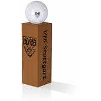 VfB Stuttgart LED-Dekosäule Rost-Optik mit Leuchtkugel - 84 cm - braun - 