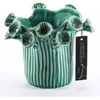 Villa Pottery Groene Pot Claire - Pot Claire D17xH17x14 groen