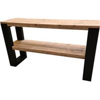 Wood4you Side table New Orleans steigerhout 120Lx78HX38D cm zwart