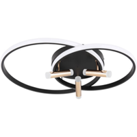 Globo LED Plafondlamp met ringen en spotjes - Zwart | Plafonniere | Plafondspots