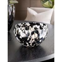 Zelected By Houze Schaal Cheetah Oyster Opal zwart wit glas