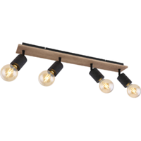 Globo Plafondlamp 4-lichts met moderne viervlam spots | Bruin | E27 | Plafondspots | Binnen | Industrieel