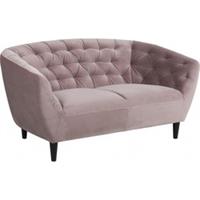 Ebuy24 - Rian 2 Personen Sofa rosa mit schwarzen Beinen. - Dusty rose