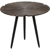 Clayre & Eef Bijzettafel Ø 40*31 cm Bruin Aluminium Rond Side table Tafeltje