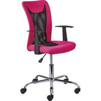 Hioshop Dons kantoorstoel roze en zwart.