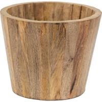 Clayre & Eef Bloempot Binnen Ø 19*16 cm Bruin Hout Plantenpot