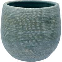 HS Potterie Aqua Blauw Groene Pot Tokio - Aqua Blauwe Pot Tokio 28x26