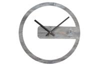SIBAL Design.Home Wanduhr Uhr Modern Forms (50cm Durchmesser) braun/grau