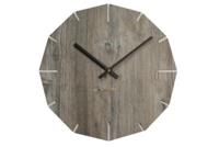 SIBAL Design.Home Wanduhr Uhr Klassisch (50cm Durchmesser) braun/grau