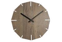 SIBAL Design.Home Wanduhr Uhr Klassisch (50cm Durchmesser) braun/silber