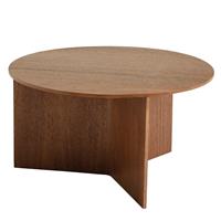 HAY Slit Table Wood Round XL Bijzettafel - Ø 65 cm - Walnut