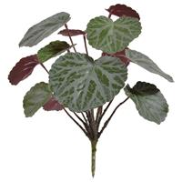 Saxifraga kunstplant 25cm - groen/rood