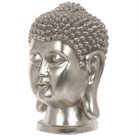 Beliani - Dekorative Figur Buddha glänzend silbern - Silber