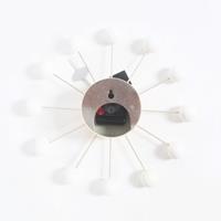 huismerk Stijlvolle achtergrond Minimalis circulaire ballen Candy muur klok creatieve decoratie klok reuzenrad Clock(White)