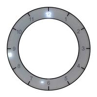 huismerk Creative Silent circulaire LED-klok (zwart wit)