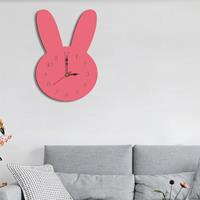 Huismerk Konijn patroon creatieve woonkamer decoratieve Wandklok (roze)