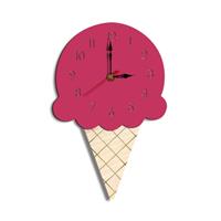 huismerk Ice Cream styling decoratieve Wandklok (roze)