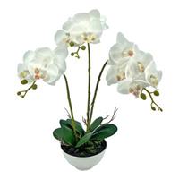 NTK-Collection Kunstblume Orchidee in Schale Leilani weiß