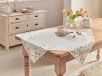 HOME Living Tischdecken SPAR-SET 2x Zarte Magnolie Tischdecken creme