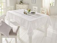 HOME Living Tischdecken Spitzenliebe Tischdecken weiß