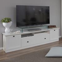 TRENDTEAM TV-Unterteil Sideboard Lowboard Fernsehtisch HiFi-Tisch Baxter weiß 177 cm