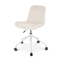 Nolon Nout bureaustoel beige - wit onderstel