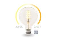 Perel SMART-WI-FI-LED-LAMPE MIT FILAMENT - WARMWEIß & INTENSIV WARMWEIß - E27 - G125